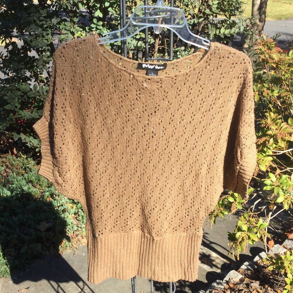 Prayer Gold Metallic Blended Knit Outwear